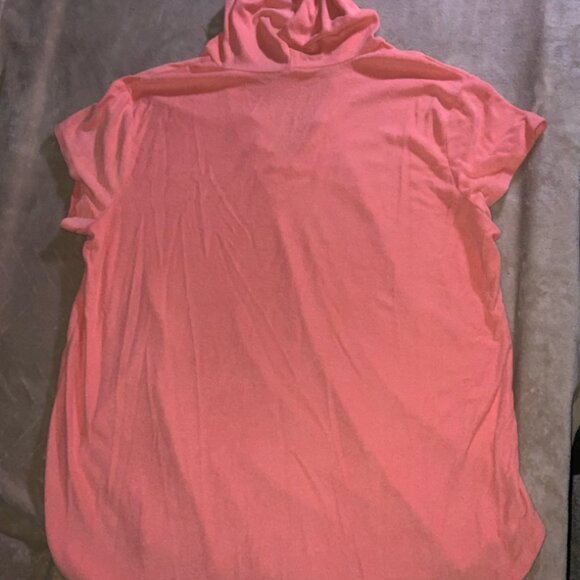 Time and Tru Women 2xl Coral Terry Cloth Tie Tunic Swim Cover Up Hooded Top (Q) - Picture 6 of 6